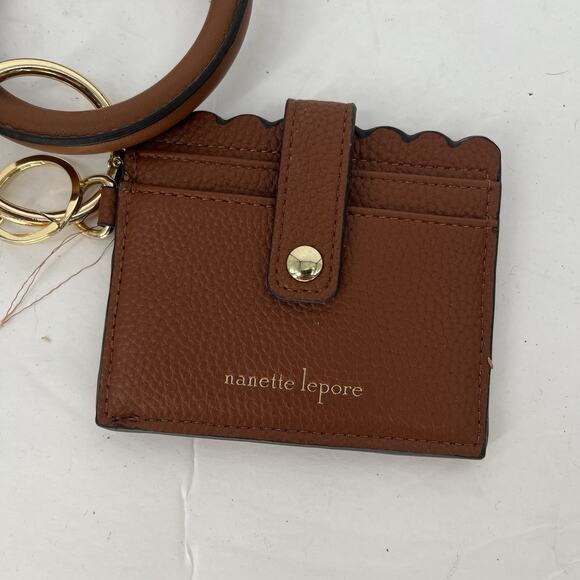 Nanette Lepore Handbags - Nanette Lepore Hands-Free Cardholder Wallet Tassel Brown Bangle Wristlet